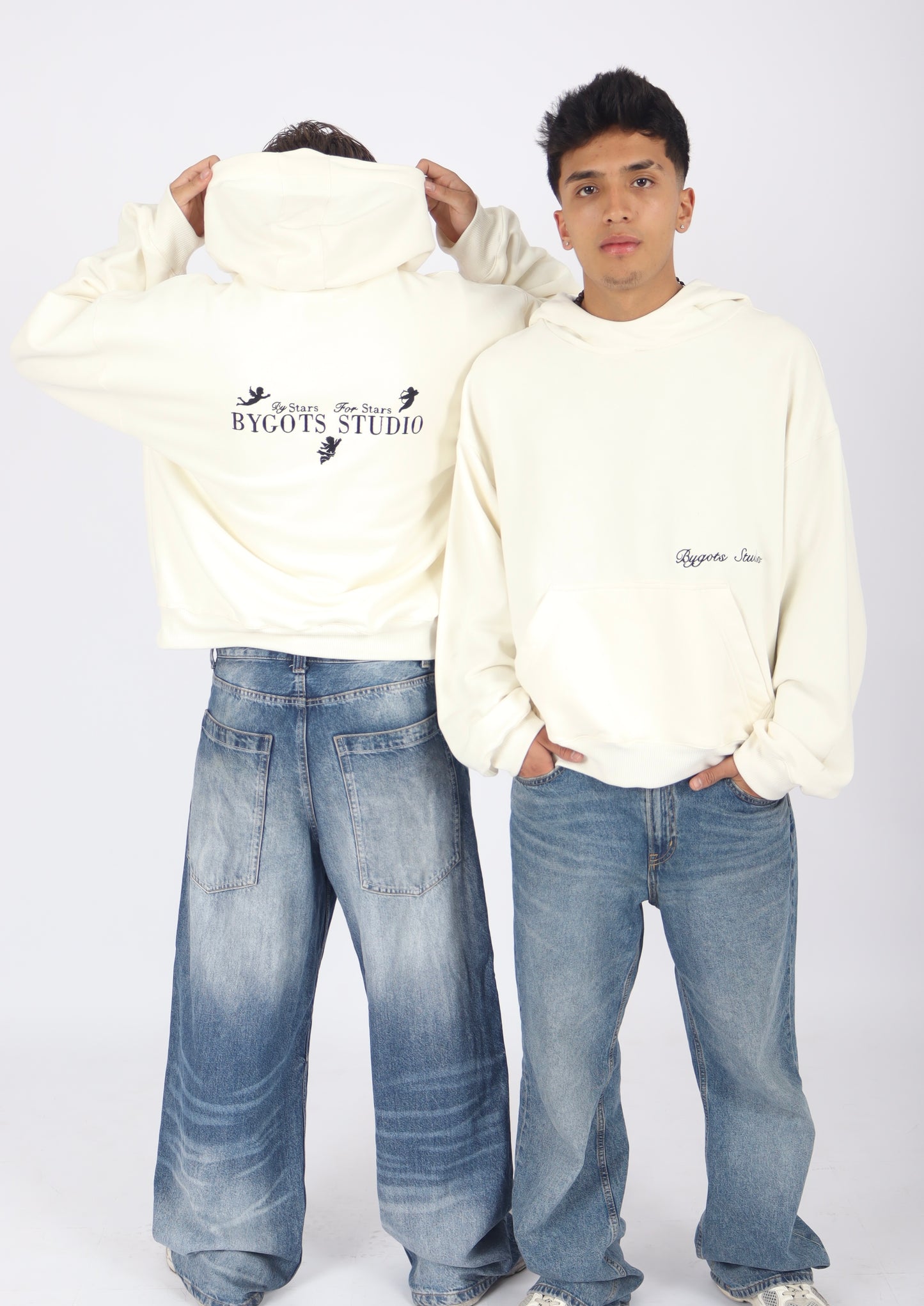 Hoodie Angels Beige